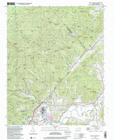 United States Geological Survey Pisgah Forest, NC (1997, 24000-Scale) digital map