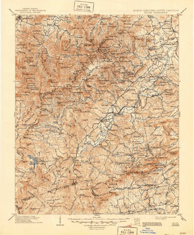 United States Geological Survey Pisgah, NC-SC (1906, 125000-Scale) digital map