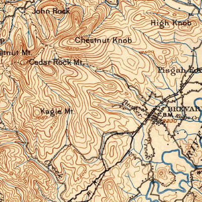 United States Geological Survey Pisgah, NC-SC (1906, 125000-Scale) digital map