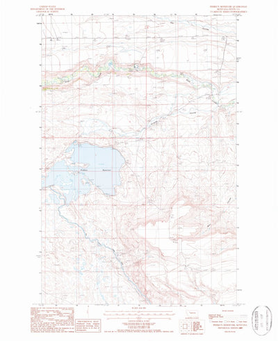 United States Geological Survey Pishkun Reservoir, MT (1987, 24000-Scale) digital map
