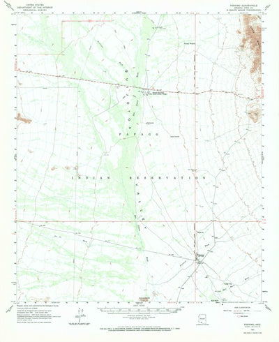United States Geological Survey Pisinimo, AZ (1963, 62500-Scale) digital map