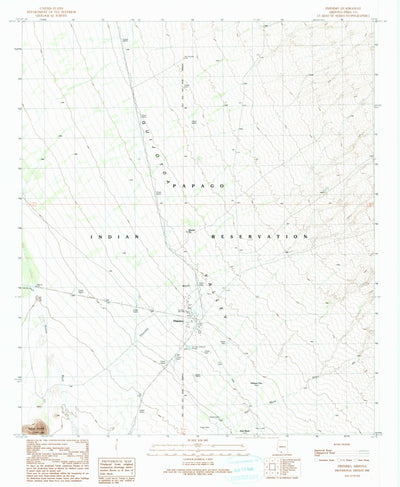 United States Geological Survey Pisinimo, AZ (1990, 24000-Scale) digital map