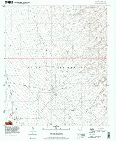 United States Geological Survey Pisinimo, AZ (1996, 24000-Scale) digital map