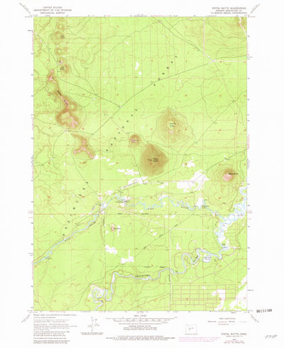 United States Geological Survey Pistol Butte, OR (1963, 24000-Scale) digital map