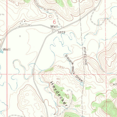 United States Geological Survey Pitch Draw, WY (1971, 24000-Scale) digital map