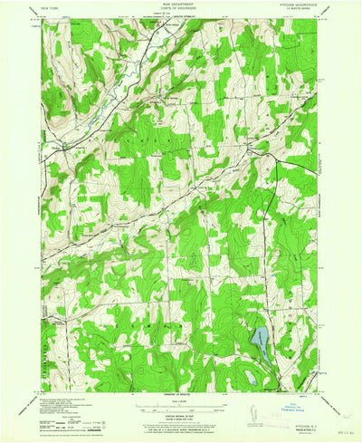 United States Geological Survey Pitcher, NY (1944, 24000-Scale) digital map