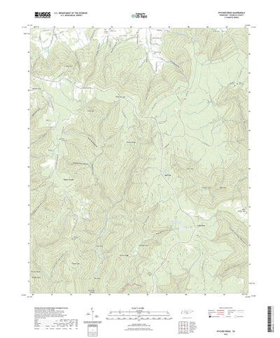 United States Geological Survey Pitcher Ridge, TN (2022, 24000-Scale) digital map