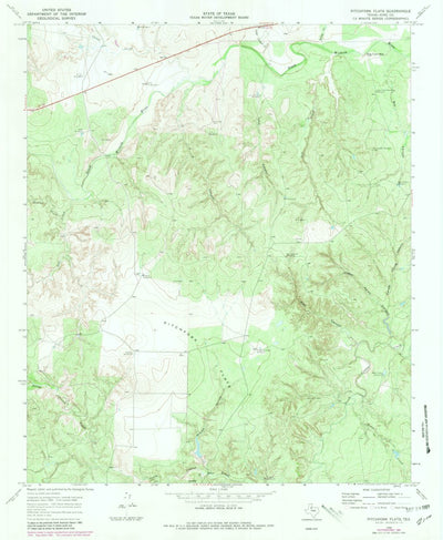 United States Geological Survey Pitchfork Flats, TX (1968, 24000-Scale) digital map