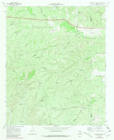 United States Geological Survey Pitchfork Ranch, TX (1968, 24000-Scale) digital map