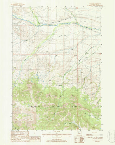 United States Geological Survey Pitchfork, WY (1987, 24000-Scale) digital map