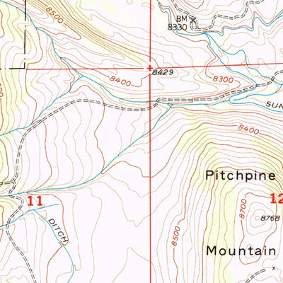 United States Geological Survey Pitchpine Mountain, CO (1955, 24000-Scale) digital map