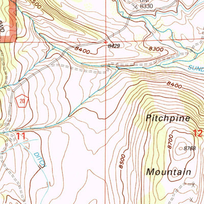 United States Geological Survey Pitchpine Mountain, CO (2000, 24000-Scale) digital map