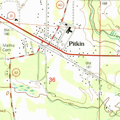 United States Geological Survey Pitkin, LA (2003, 24000-Scale) digital map