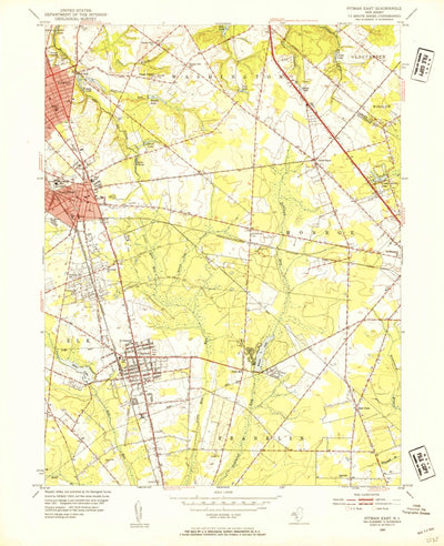 United States Geological Survey Pitman East, NJ (1953, 24000-Scale) digital map