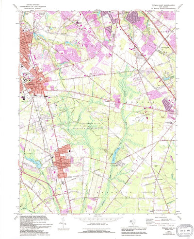 United States Geological Survey Pitman East, NJ (1966, 24000-Scale) digital map