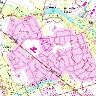 United States Geological Survey Pitman East, NJ (1966, 24000-Scale) digital map