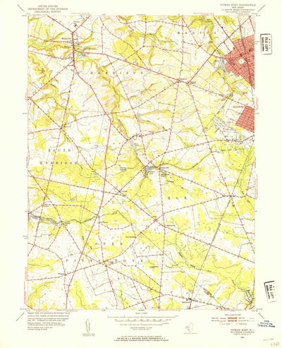 United States Geological Survey Pitman West, NJ (1953, 24000-Scale) digital map