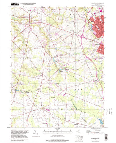 United States Geological Survey Pitman West, NJ (1995, 24000-Scale) digital map
