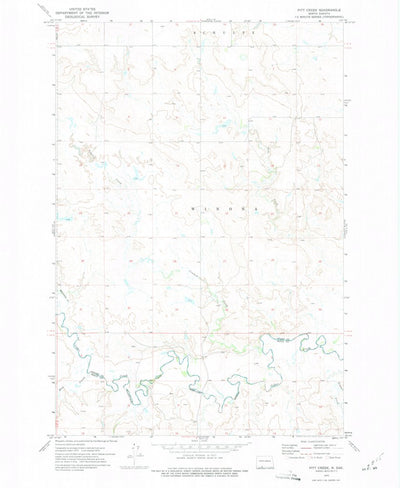 United States Geological Survey Pitt Creek, ND (1972, 24000-Scale) digital map