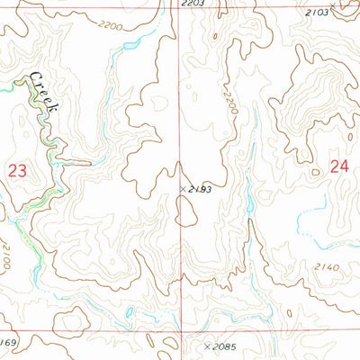 United States Geological Survey Pitt Creek, ND (1972, 24000-Scale) digital map