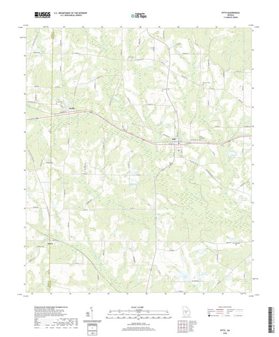 United States Geological Survey Pitts, GA (2020, 24000-Scale) digital map