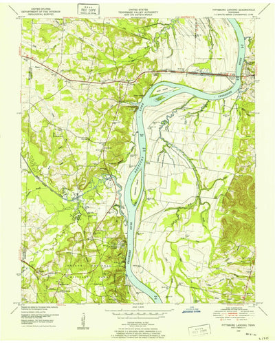 United States Geological Survey Pittsburg Landing, TN (1949, 24000-Scale) digital map
