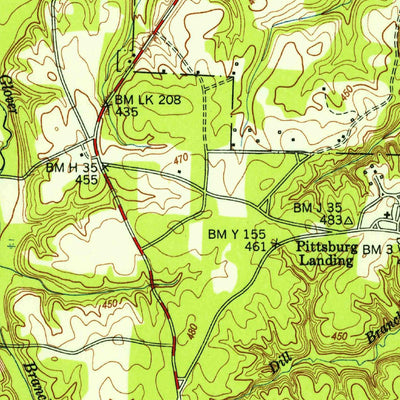 United States Geological Survey Pittsburg Landing, TN (1949, 24000-Scale) digital map