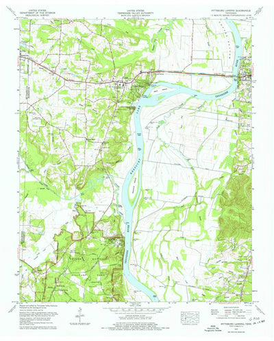 United States Geological Survey Pittsburg Landing, TN (1972, 24000-Scale) digital map