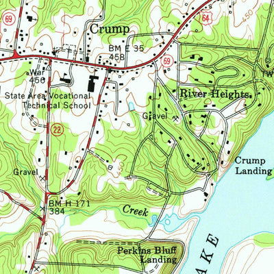 United States Geological Survey Pittsburg Landing, TN (1972, 24000-Scale) digital map
