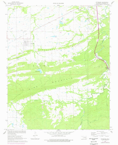 United States Geological Survey Pittsburg, OK (1967, 24000-Scale) digital map