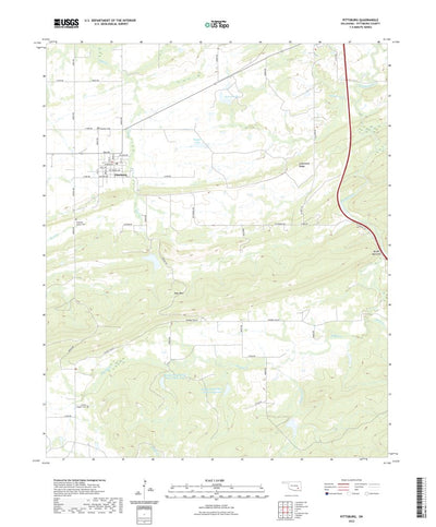 United States Geological Survey Pittsburg, OK (2022, 24000-Scale) digital map