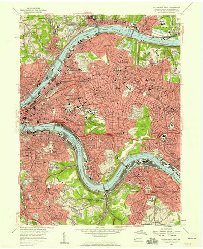 United States Geological Survey Pittsburgh East, PA (1956, 24000-Scale) digital map