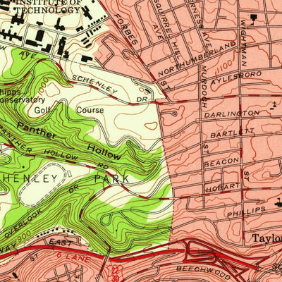 United States Geological Survey Pittsburgh East, PA (1956, 24000-Scale) digital map