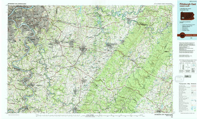 United States Geological Survey Pittsburgh East, PA (1986, 100000-Scale) digital map