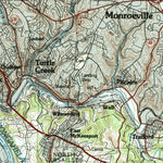 United States Geological Survey Pittsburgh East, PA (1986, 100000-Scale) digital map
