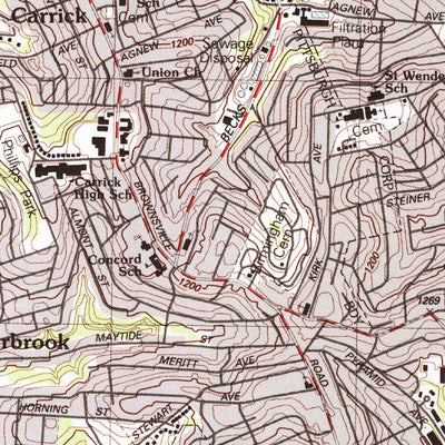 United States Geological Survey Pittsburgh East, PA (1997, 24000-Scale) digital map