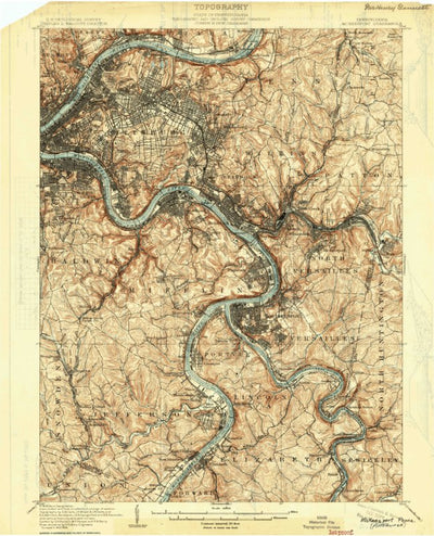 United States Geological Survey Pittsburgh, PA (1904, 62500-Scale) digital map