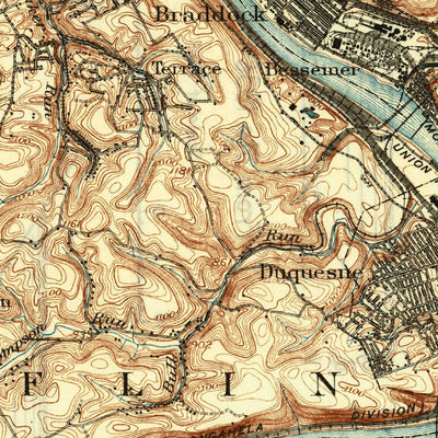 United States Geological Survey Pittsburgh, PA (1904, 62500-Scale) digital map