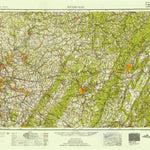 United States Geological Survey Pittsburgh, PA (1954, 250000-Scale) digital map
