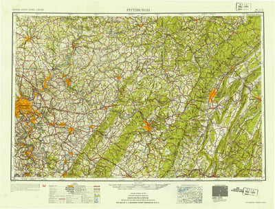 United States Geological Survey Pittsburgh, PA (1954, 250000-Scale) digital map