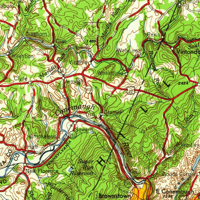 United States Geological Survey Pittsburgh, PA (1959, 250000-Scale) digital map