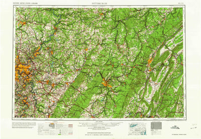 United States Geological Survey Pittsburgh, PA (1964, 250000-Scale) digital map