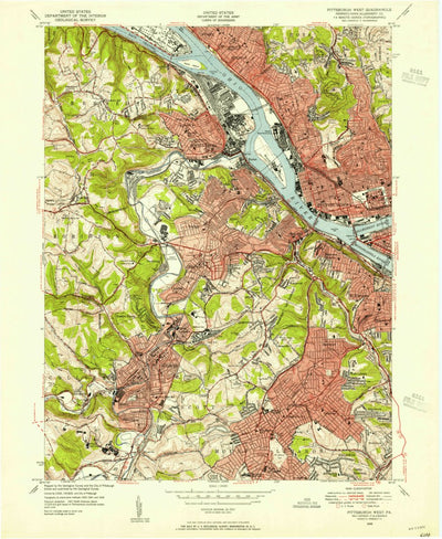 United States Geological Survey Pittsburgh West, PA (1948, 24000-Scale) digital map