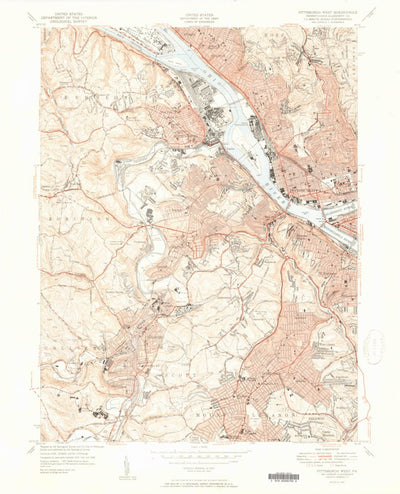 United States Geological Survey Pittsburgh West, PA (1951, 24000-Scale) digital map
