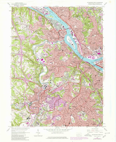 United States Geological Survey Pittsburgh West, PA (1960, 24000-Scale) digital map