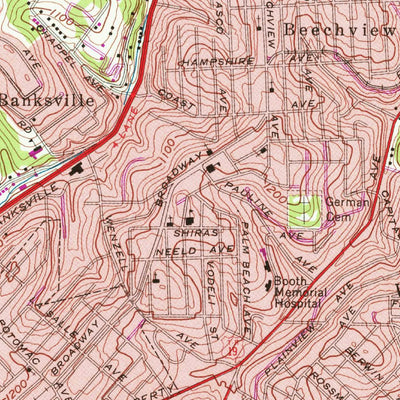 United States Geological Survey Pittsburgh West, PA (1960, 24000-Scale) digital map