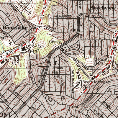 United States Geological Survey Pittsburgh West, PA (1993, 24000-Scale) digital map