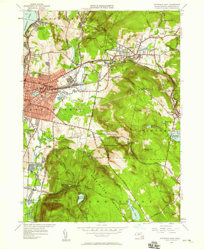 United States Geological Survey Pittsfield East, MA (1944, 24000-Scale) digital map