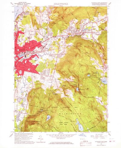 United States Geological Survey Pittsfield East, MA (1959, 24000-Scale) digital map