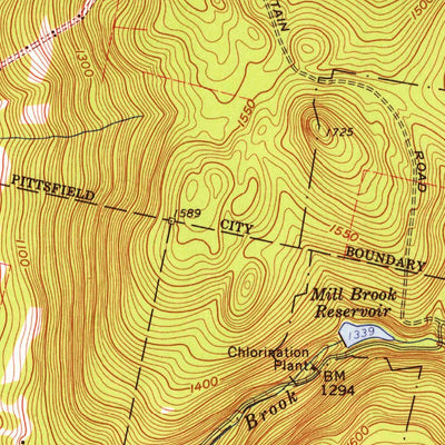 United States Geological Survey Pittsfield East, MA (1959, 24000-Scale) digital map